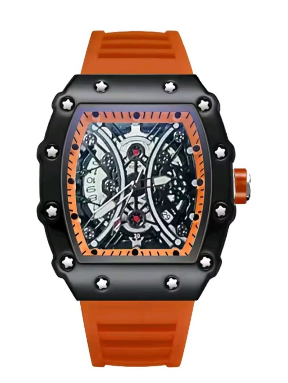 Men's Orange Luxury Night Glow Sports Watch